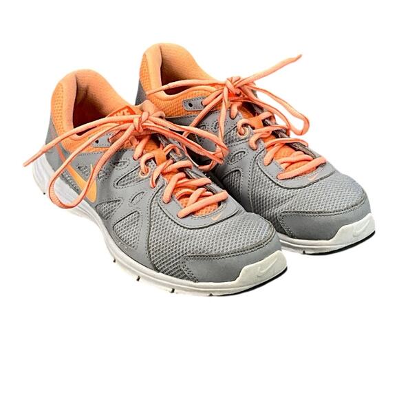 Nike Revolution 2 Gray Orange Athletic Running Sneaker Women 8 - Picture 1 of 10